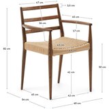 Kave Home Smeđe/u prirodnoj boji blagovaonske stolice u setu 2 kom od punog hrasta Analy – | shoptok.hr