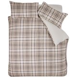 Catherine Lansfield Rjava enojna posteljnina iz sherpa flisa 135x200 cm Cosy Sherpa Check – | Shoptok.si