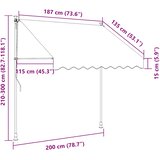 Tenda na ručno uvlačenje 200 cm narančasto-smeđa | Eponuda.com
