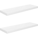 Maison Chic 2 kosi Lebdeče Stenske Police - Viseče police sijaj bele 80x23,5x3,8 cm MDF, (21758658) Cene