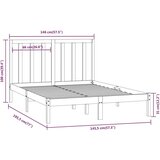  Okvir za krevet od masivne borovine bijeli 140 x 190 cm | shoptok.hr