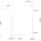 Globo 58503S - LED prigušiva dodirna podna lampa KALDERON LED/8W/230V crna | Eponuda.com