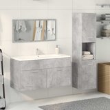  3-dijelni set kupaonskog namještaja siva boja betona drveni 90 x 38.5 x 46 cm | shoptok.hr