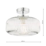  Där Lighting RIV5208 - Kupatilski plafonski luster RIVA 1xE27/60W/230V IP44 hrom | Eponuda.com