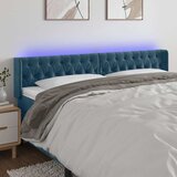  LED uzglavlje tamnoplavo 183x16x78/88 cm baršunasto | shoptok.hr