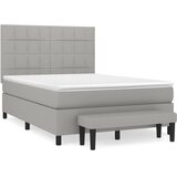  box spring s madracem svjetlosivi 140x200 cm od tkanine | shoptok.hr