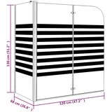  Prugasta tuš-kabina 120 x 68 x 130 cm od kaljenog stakla | shoptok.hr