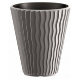 Plastična saksija plastična sandy 39X44CM kameno siva sa uloškom pr DBSP400-405U