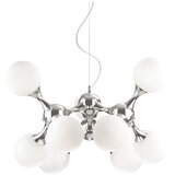 Ideal Lux luster na sajli nodi 9xE14/28W/230V prečnik 80 cm sjajni hrom/bela Cene