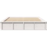 vidaXL Posteljni okvir s predalom za shranjevanje Bela 150x200 cm Trden les iz bora | Shoptok.si