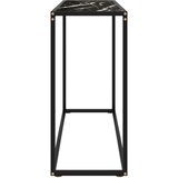  Konzolni stol crni 100 x 35 x 75 cm od kaljenog stakla | Eponuda.com