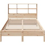 vidaXL Knjižna postelja brez vzmetnice 135x190 cm trdna borovina | Shoptok.si