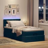 vidaXL Okvir kreveta s madraca tamnoplavi 90x190cm baršunasti | shoptok.hr