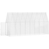  Kavez za zečeve Srebrno 400 x 100 x 210 cm Cinkani čelik | shoptok.hr