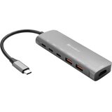 Sandberg USB-C Dock HDMI + 2xUSB-A + 2xUSB-C + PD 100W priklopna postaja | Shoptok.si