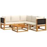 vidaXL 6-dijelna set vrtnih sofa s jastucima masivno bagremovo drvo | shoptok.hr