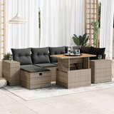 vidaXL 8-dijelni set vrtnih sofa od poliratana s jastucima sivi bagrem | shoptok.hr