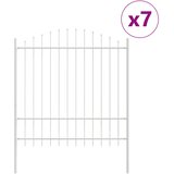  Vrtna Ograda 7 pcs Bijelo 170 x 215 cm Čelik s prahom premazan | shoptok.hr