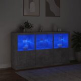  Komoda s LED svjetlima siva boja betona 181,5x37x100 cm | shoptok.hr