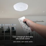  LED prigušiva plafonska svetiljka 60W/230V 3000-6500K 50 cm bela + daljinski upravljač | Eponuda.com