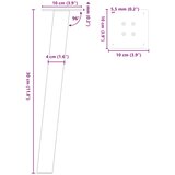  Noge za klub stolić 4 kom antracit 30 cm čelik | shoptok.hr