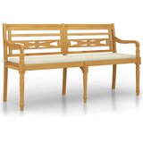  Klupa Batavia s krem jastukom 150 cm od masivne tikovine | shoptok.hr