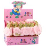  Gel olovka s ružičastim pompon čepom i plavom tintom 17 cm 0,5 mm | shoptok.hr