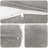  Jastuk s jastukom HEERLEN 2 kom. Svjetlosiva Mikrofibra Flis - Svjetlosiva Ø 15 x 40 cm 2 | shoptok.hr