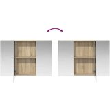  Kopalniška ogledalna omara Sonoma hrast 100 x 14,5 x 70 cm, (5000233355) | Shoptok.si