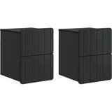  Noćni ormarić za montažu na zid 2 pcs Crna 33 x 34,5 x 43 cm | shoptok.hr