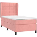 Box spring krevet s madracem ružičasti 80 x 200 cm baršunasti | shoptok.hr