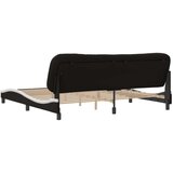  Posteljni okvir z vzglavjem črn in bel 200x200 cm umetno usnje, (21086470) | Shoptok.si