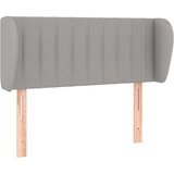  Uzglavlje s ušima svjetlosivo 83x23x78/88 cm od tkanine | shoptok.hr