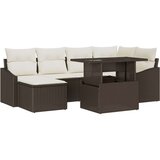  Set vrtnih kauča set od 7 Krem i tamno smeđa Ratan i poliester | shoptok.hr