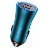 Baseus Pretvornik USB - 12-24V 5A avtomobilski 40W 2x Tip C, PD, QC, moder (20399064) Cene