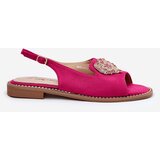 S. BARSKI Women's sandals with decorative heart S.Barski KV27-018 fuchsia | shoptok.hr