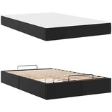  Posteljni okvir z vzmetnico Črna 120 x 190 cm Umetna koža | Shoptok.si