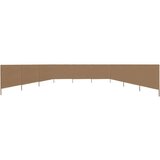  Vjetrobran s 9 panela od tkanine 1200 x 160 cm smeđe-sivi | shoptok.hr