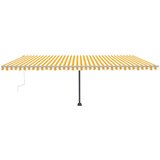  Samostojeća tenda na ručno uvlačenje 600 x 300 cm žuto-bijela | shoptok.hr