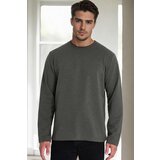 Dewberry 40222 Double Crew Neck Mens Sweatshirt-KHAKI Cijene