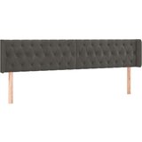  Posteljno vzglavje temno sivo 183x16x78/88 cm žamet, (20793946) | Shoptok.si