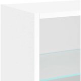  Noćni ormarić s LED svjetlima zidni bijeli | shoptok.hr