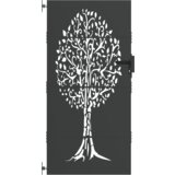 vidaXL Vrtna vrata Drugo Črna 100 x 175 cm Jeklo s prašnim premazom | Shoptok.si