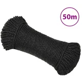 vidaXL Delovna vrv črna 3 mm 50 m polipropilen