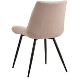 CARRYHOME stol, kovina, tekstil roza, črna | Shoptok.si