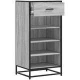 Stalak za cipele boja hrasta 48x38x97,5 cm konstruirano drvo Siva | Shoptok.si