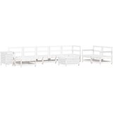  10-dijelni set vrtnih sofa bijeli od masivne borovine | shoptok.hr