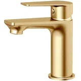 topaz baterija za lavabo bez pilete, zlatna brušena
