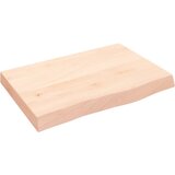 vidaXL Zidna polica 60 x 40 x (2-6) cm neobrađena masivna hrastovina Cijene