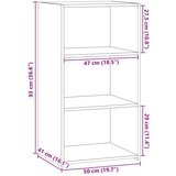 vidaXL Komoda siva boja hrasta 50x41x93 cm konstruirano drvo | shoptok.hr